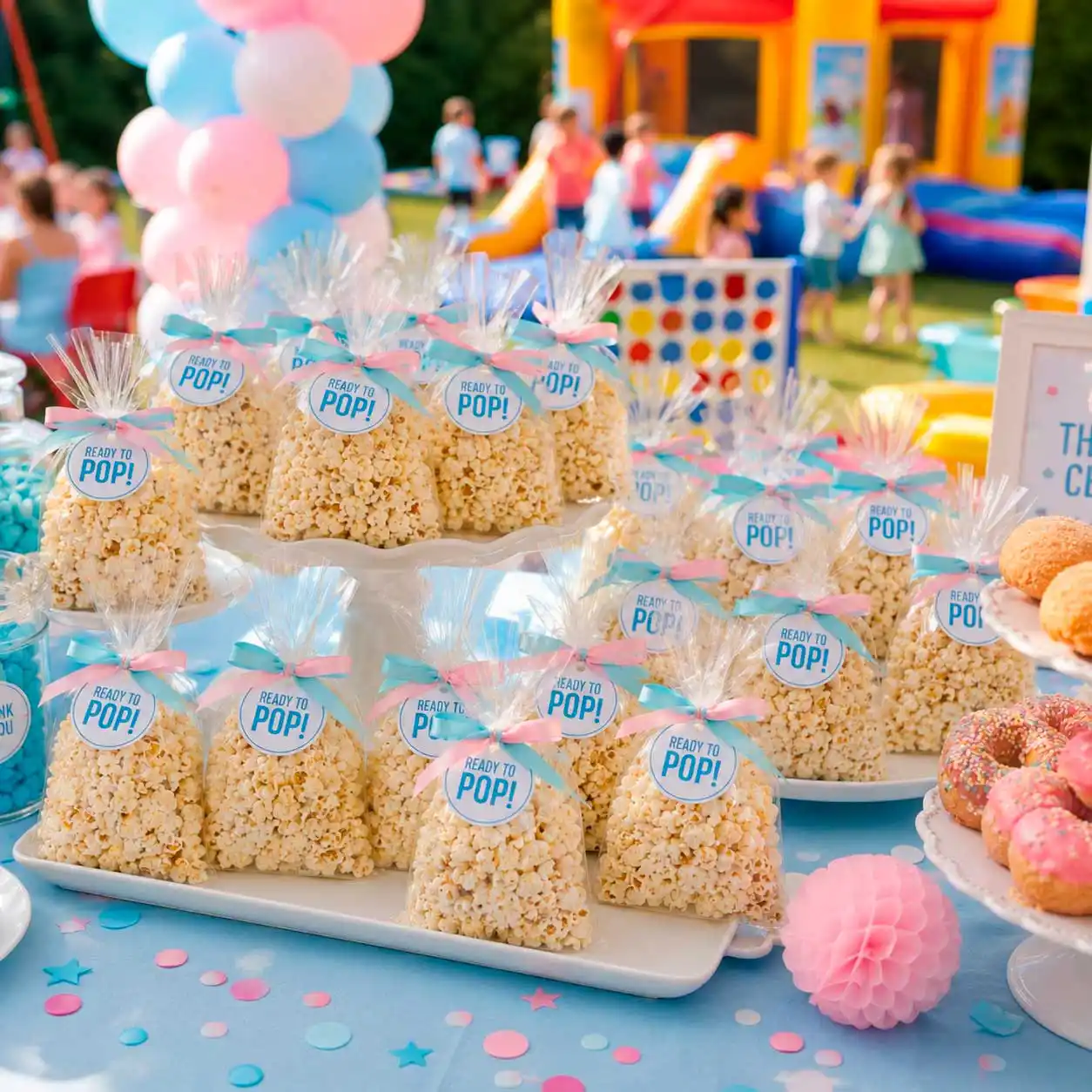 Bolsita de palomitas de sabor lista para evento