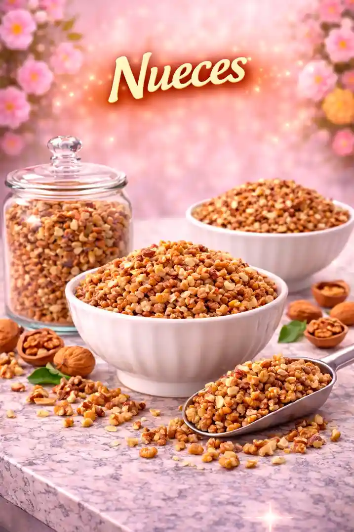 Nueces picadas — topping carrito mini hotcakes CDMX